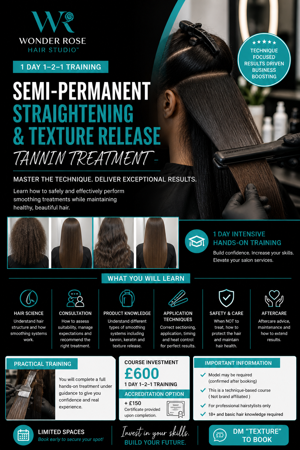 Semi-Permanent Straightening & Texture Release Training