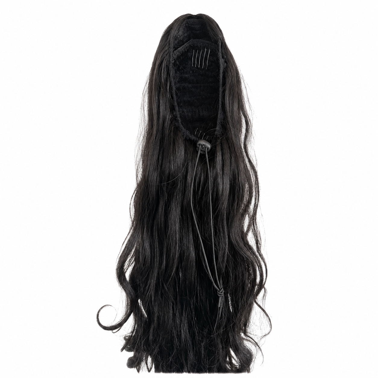 Double-Drawn Loose Wave Human Hair Drawstring Ponytail – 24”