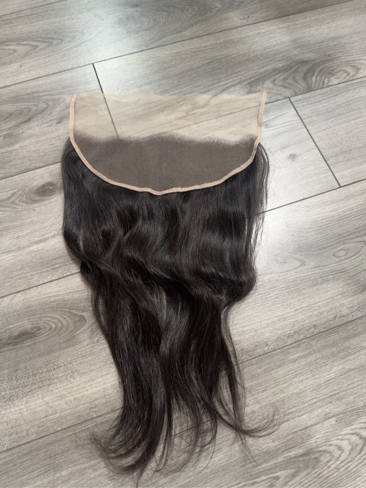 Raw Indonesian Natural Straight 13×4 Transparent Lace Frontal