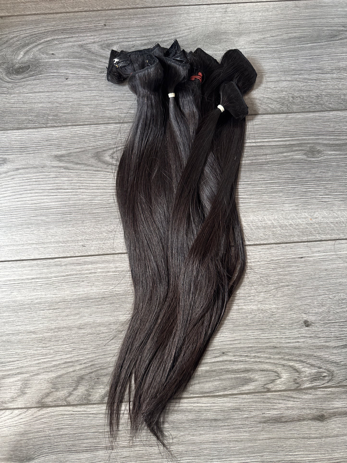 12pc Raw Vietnamese Clip Ins Straight Human Hair 20”