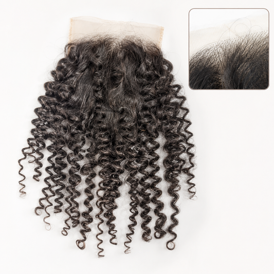 4×4 HD Lace Curly Virgin Hair Closure