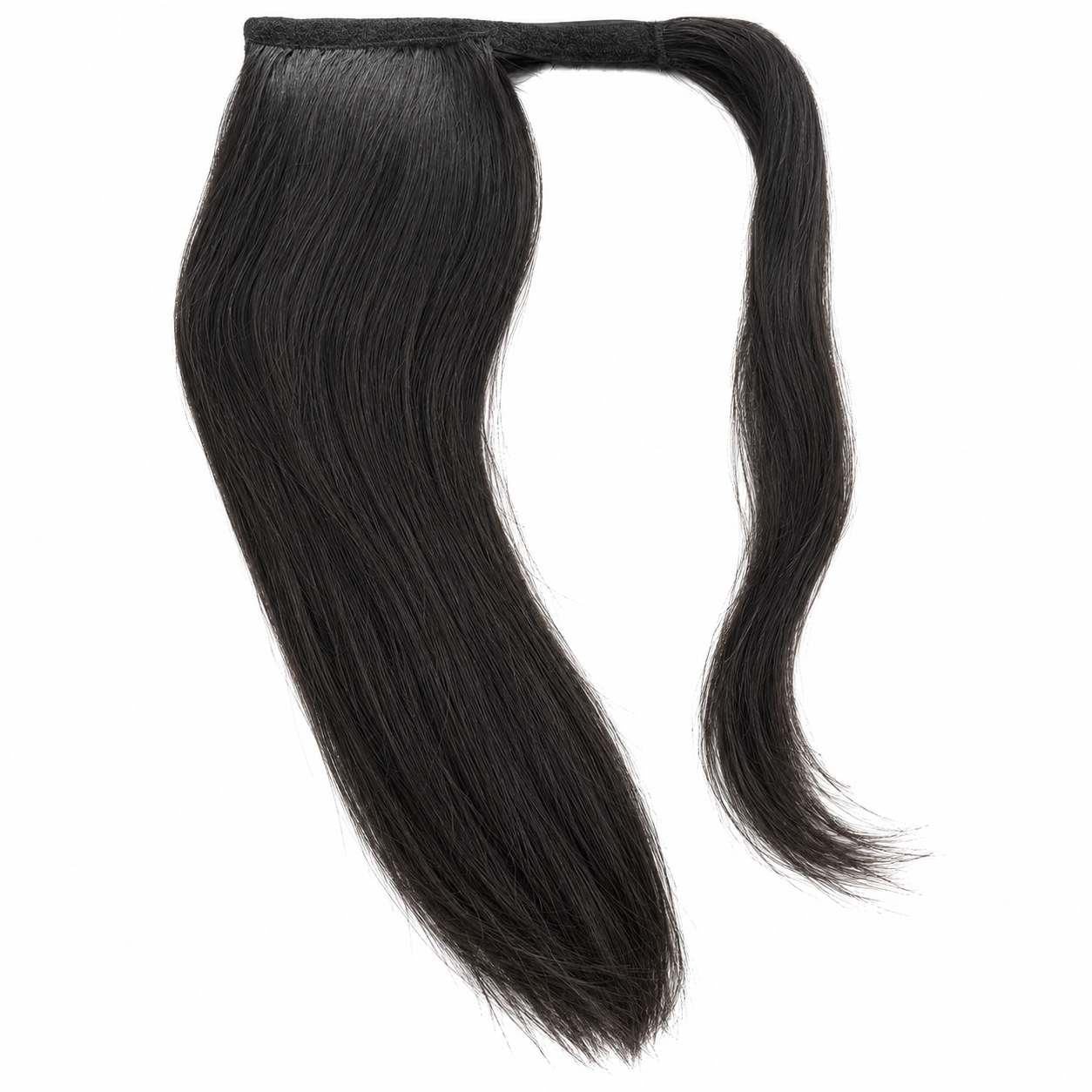 Handmade Raw Vietnamese Straight Drawstring Ponytail – 15”