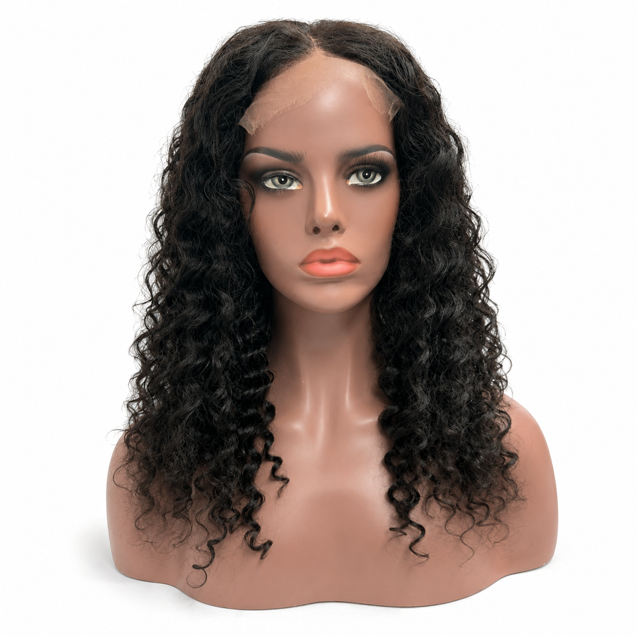 Natural Black Deep-Wave 5×5 HD Lace Closure Wig – 18”