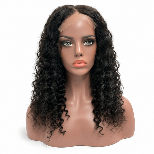 Natural Black Deep-Wave 5×5 HD Lace Closure Wig – 18”