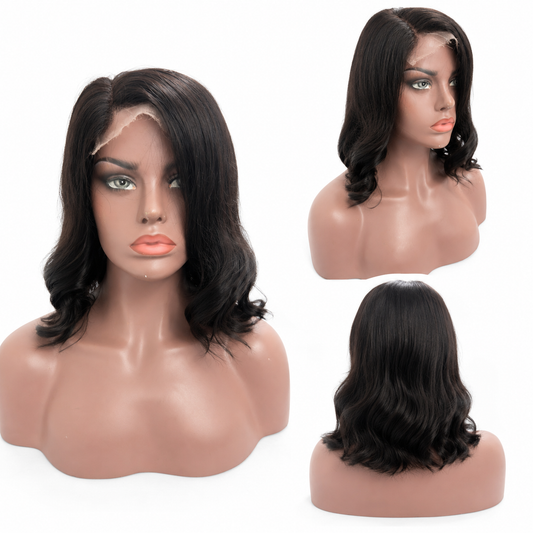 5x5 12” Closure Wig natural black Body wave Virgin