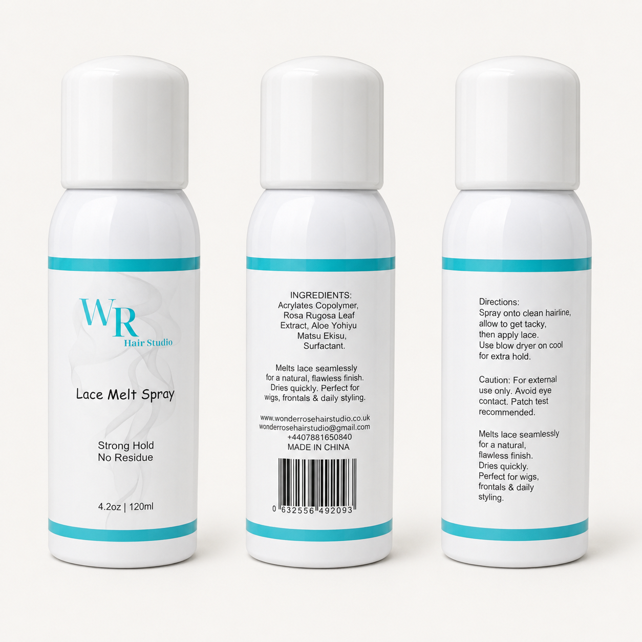 Wonder Rose Lace Melt Spray – Strong Hold, No Residue – 120ml