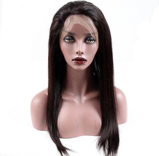 Natural Straight Virgin Lace Front Wig 13x4 - Wonder Rose Hair Studio
